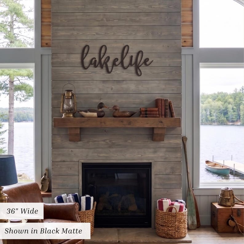 Metal Wall Decor Lake House Sign Lake House Decor Personalized Cabin Sign Custom Lake House Sign Lake Life Wall Art Cabin Wall Decor image 14