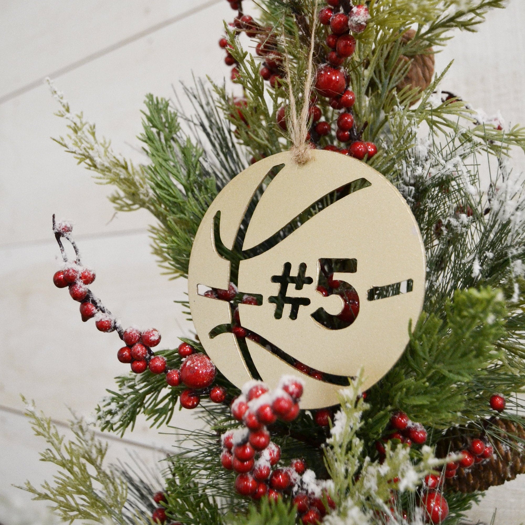 Basketball Metal Ornament Christmas Tree Decor Basketball Etsy