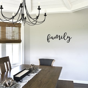 Family Metal Sign  Metal Wall Art  Family Sign  Metal Words  Metal Wall Decor  Metal Signs  Housewarming Gift  Simply Inspired  home