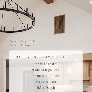 Ceiling vent cover with minimal decor style enhancing modern home interior