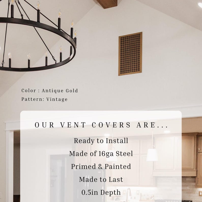 Ceiling vent cover with minimal decor style enhancing modern home interior