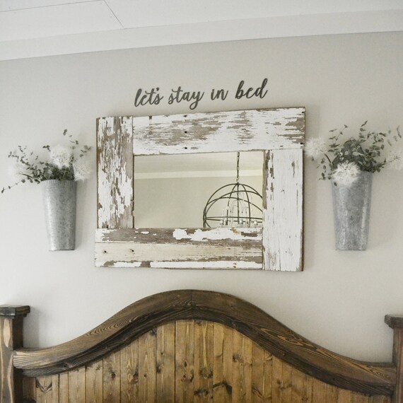Let S Stay In Bed Metal Words Bedroom Decor Master Bedroom Metal Wall Decor Metal Sign Wall Wall Art Simply Inspired Home Decor
