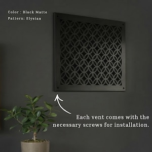 Wall vent cover with modern metal finish used as a custom air vent cover