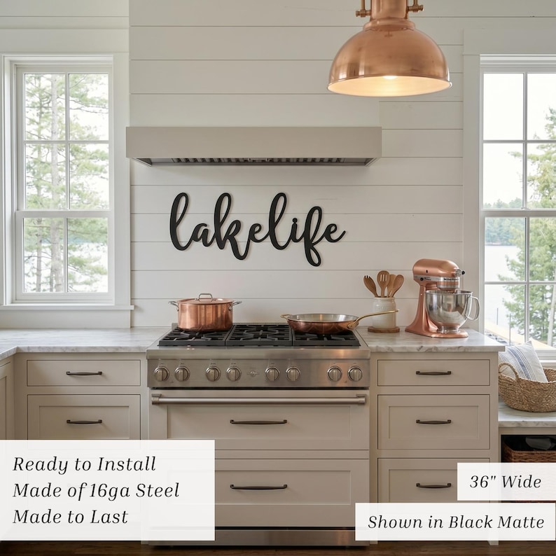 Metal Wall Decor Lake House Sign Lake House Decor Personalized Cabin Sign Custom Lake House Sign Lake Life Wall Art Cabin Wall Decor image 10