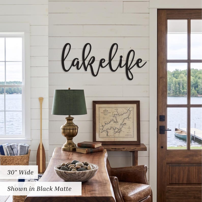 Metal Wall Decor Lake House Sign Lake House Decor Personalized Cabin Sign Custom Lake House Sign Lake Life Wall Art Cabin Wall Decor image 16