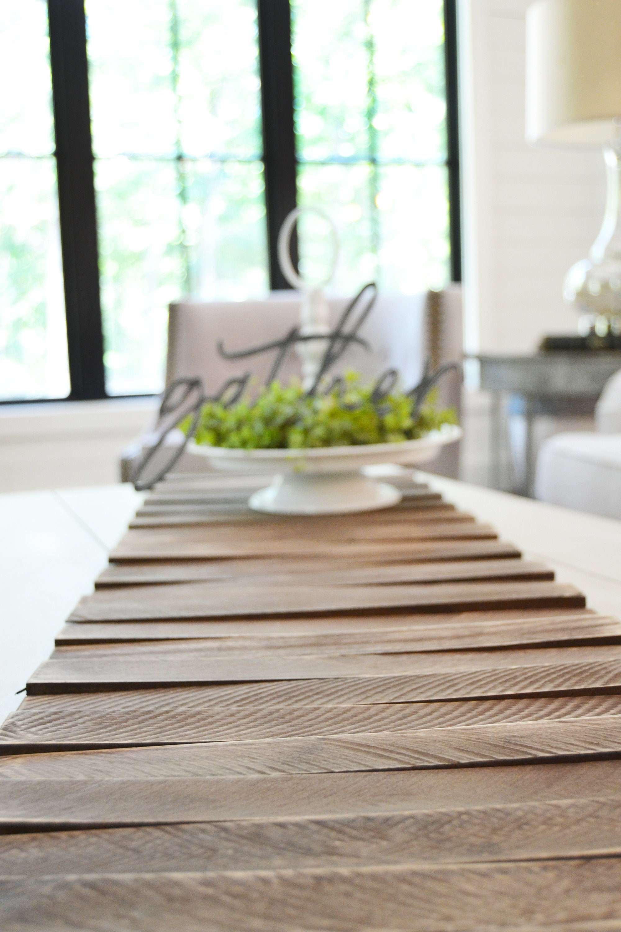 Holz Tischläufer rustikale Home Decor Tabletop Herzstück | Etsy