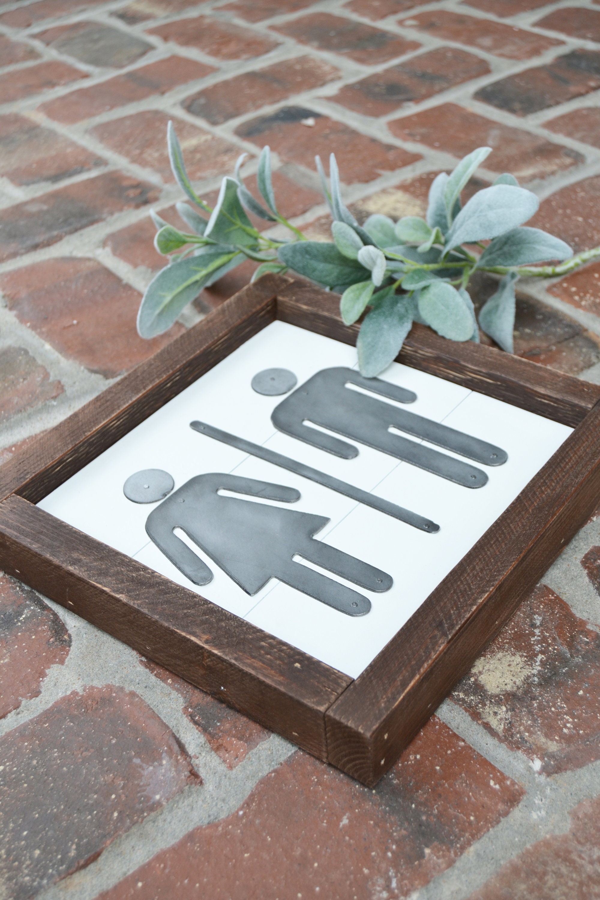 Restroom Sign Boy Girl Bathroom Sign Bathroom Decor Etsy