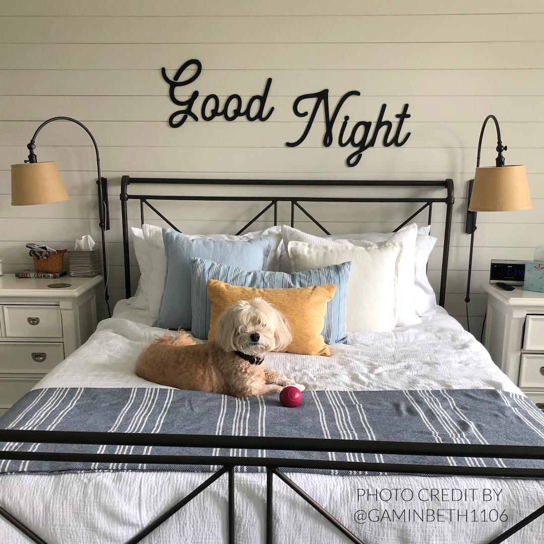 Good Night Metal Wall Decor Metal Wall Art Bedroom Decor Etsy
