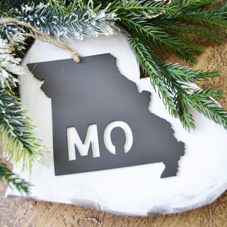 Missouri Metal Ornament Christmas Tree Decor Missouri Etsy