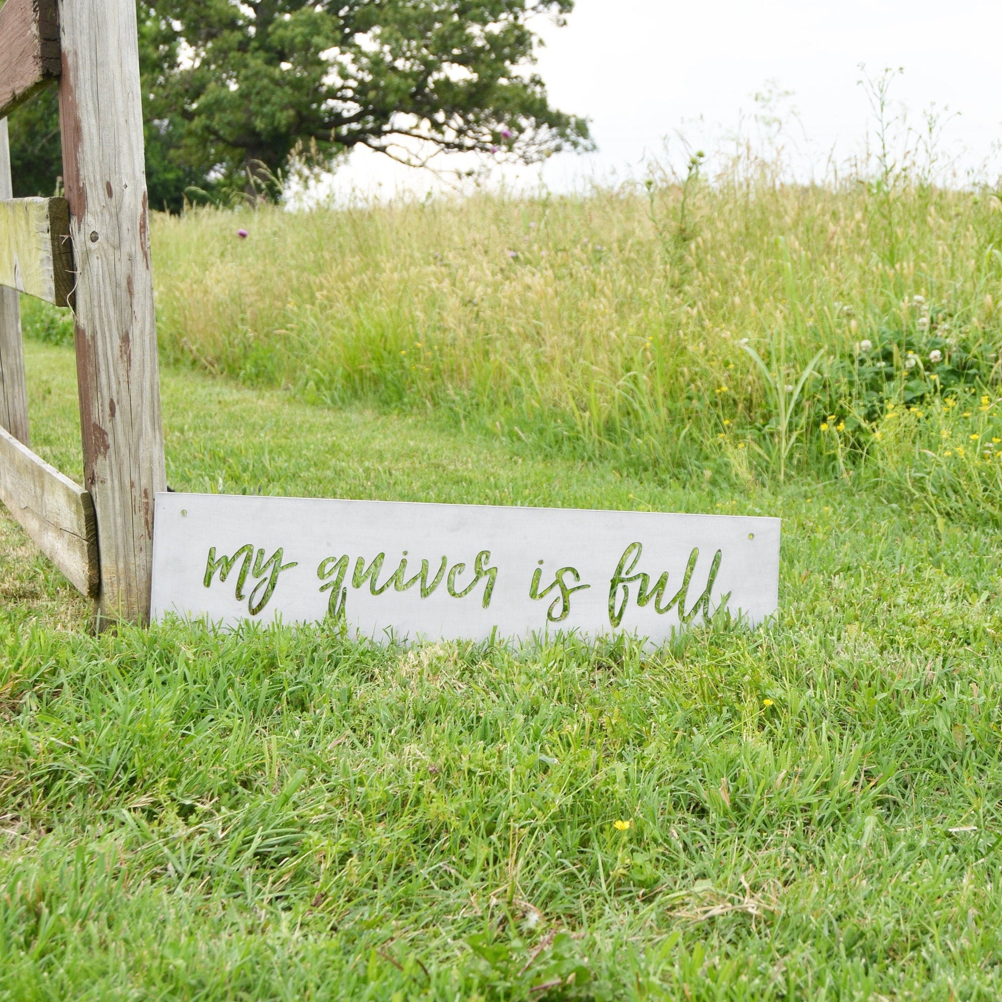 Our quiver is full my quiver is full Metal Sign nursery Etsy