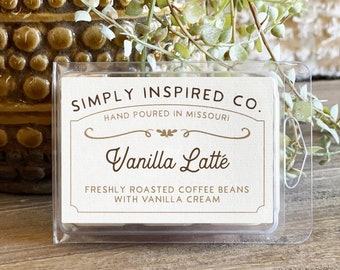 Vanilla Latte Wax Melt - 2.5 oz Soy Wax melt - Fall Wax Melts - Simply Inspired - Home Decor - Soy Candle - Gift - Hand-poured Candle
