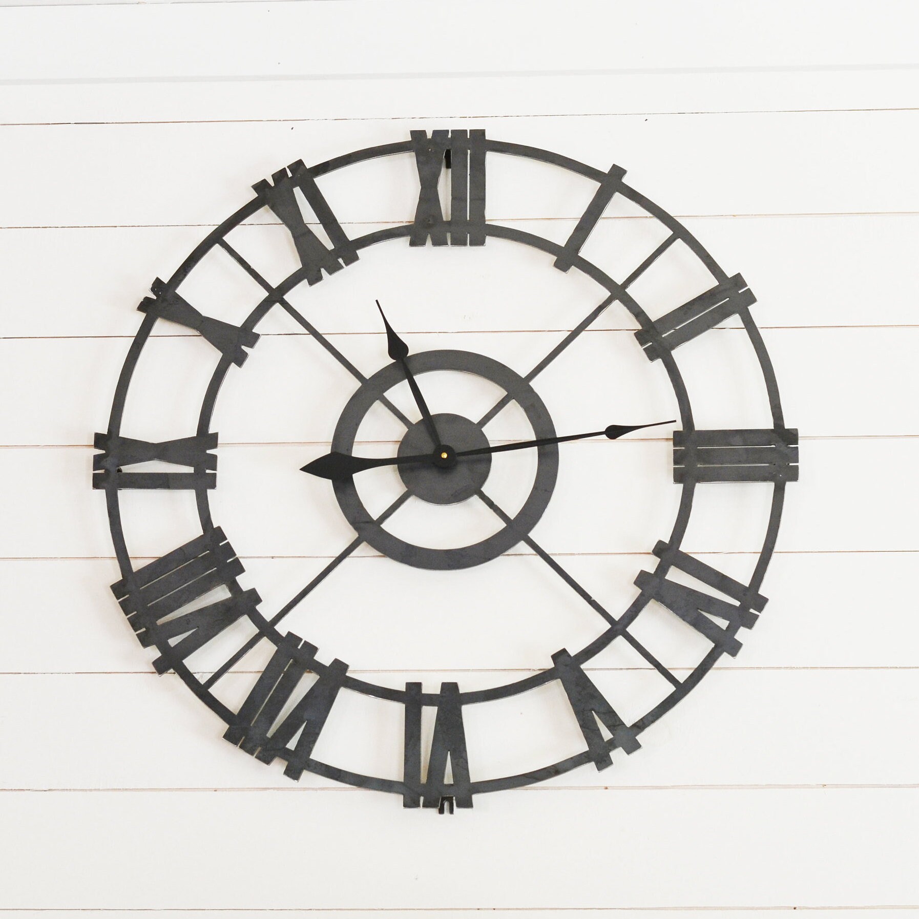 Metal Clock 36 inch Farmhouse Decor Farmhouse Clock Etsy