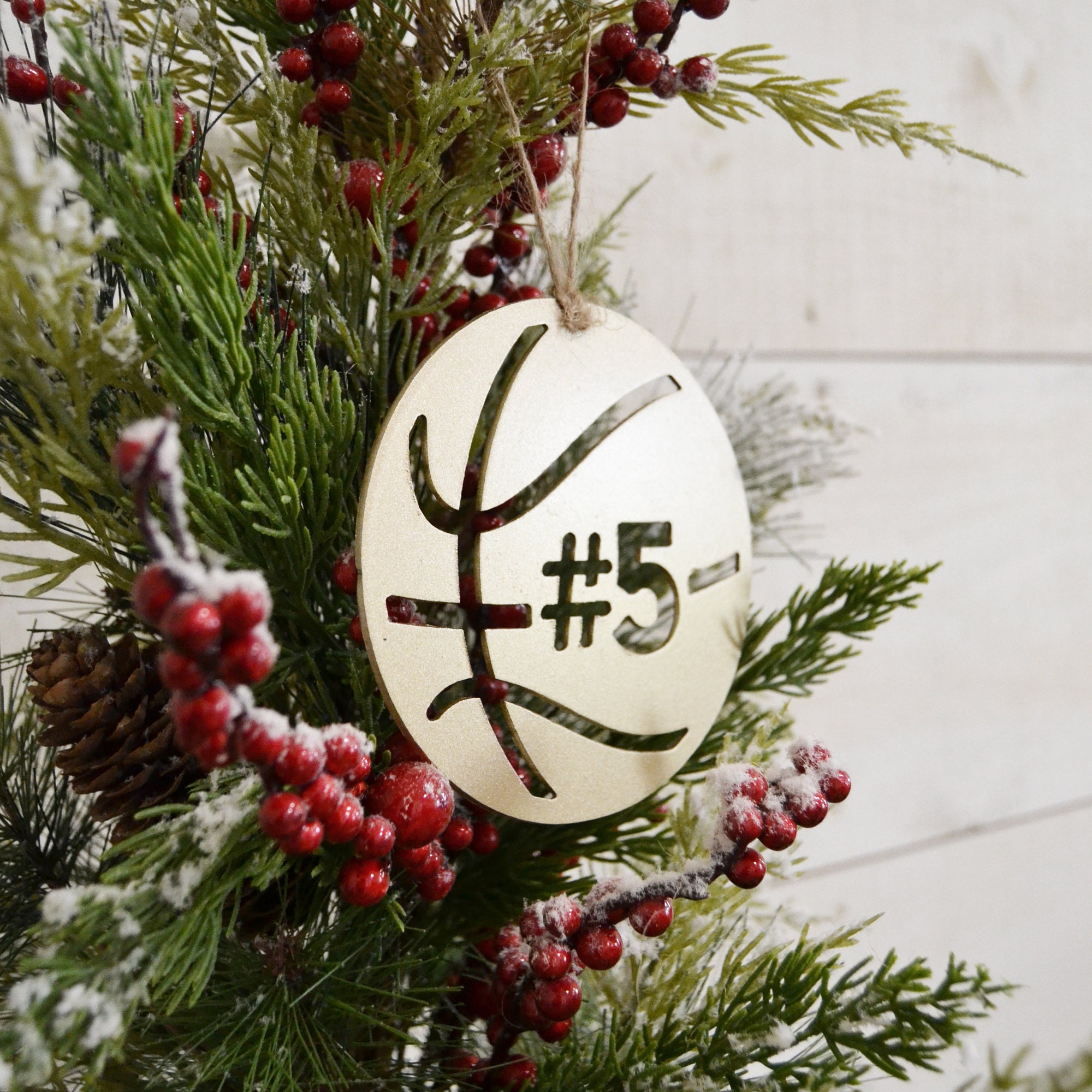 Basketball Metal Ornament Christmas Tree Decor Basketball Etsy