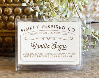 Vanilla Sugar Wax Melt - 2.5 oz Soy Wax melt - Spring Wax Melts - Simply Inspired - Home Decor - Soy Candle - Gift -Hand-poured Candle