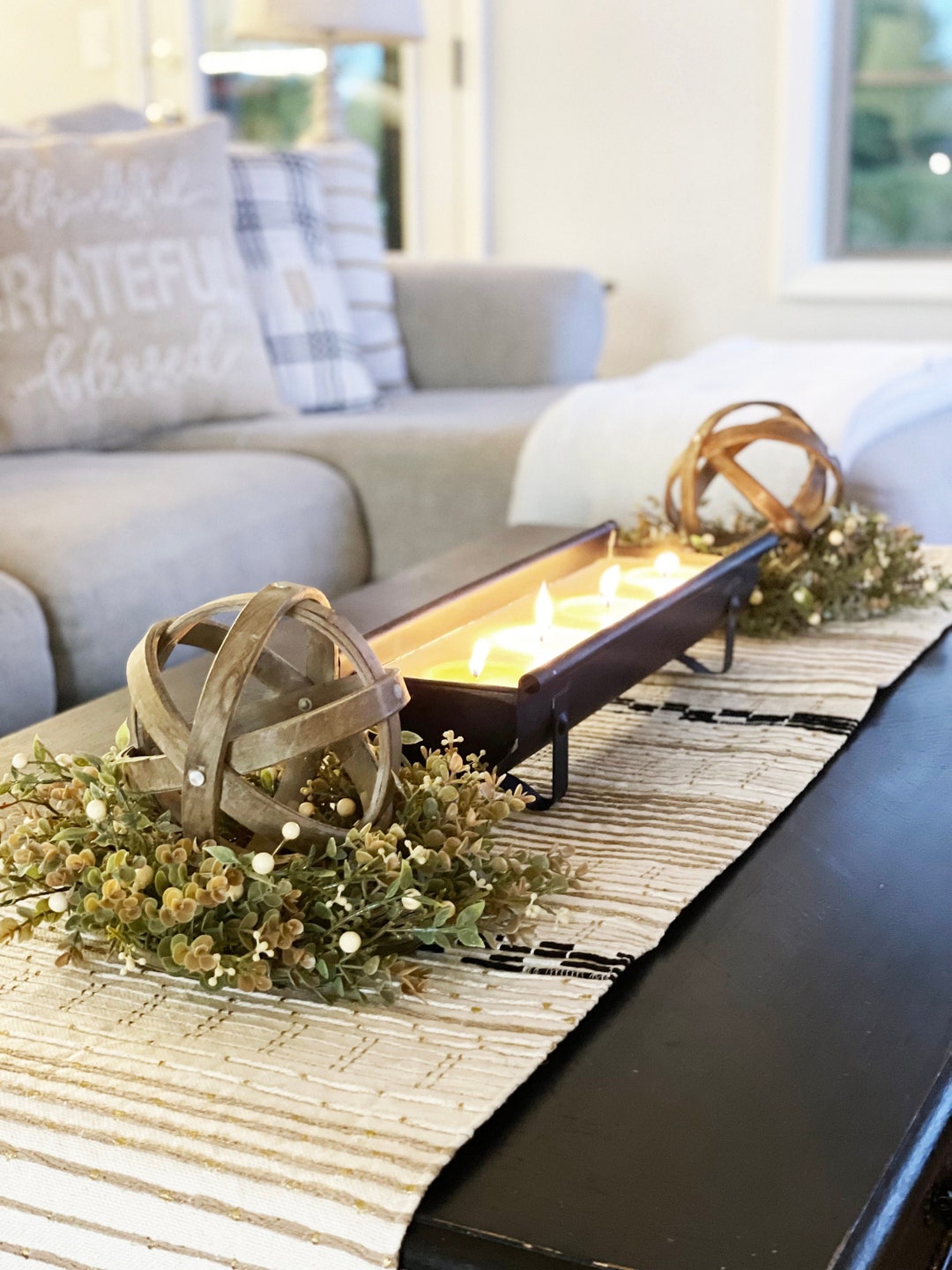 BUNDLE Embroidered Table Runner Chicken Feeder Candledining Table