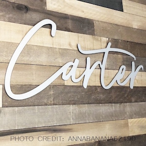 Custom Metal Name Sign Personalized Wall Name Nursery Decor Last Name Wall Sign Wedding Gift Business Logo Metal Art  Baby Shower