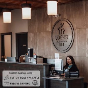 Business Sign Custom Metal Logo Small Business Decor Logo Sign Office Decor Interior Office Finishes Custom Logo Sign For Business Decor