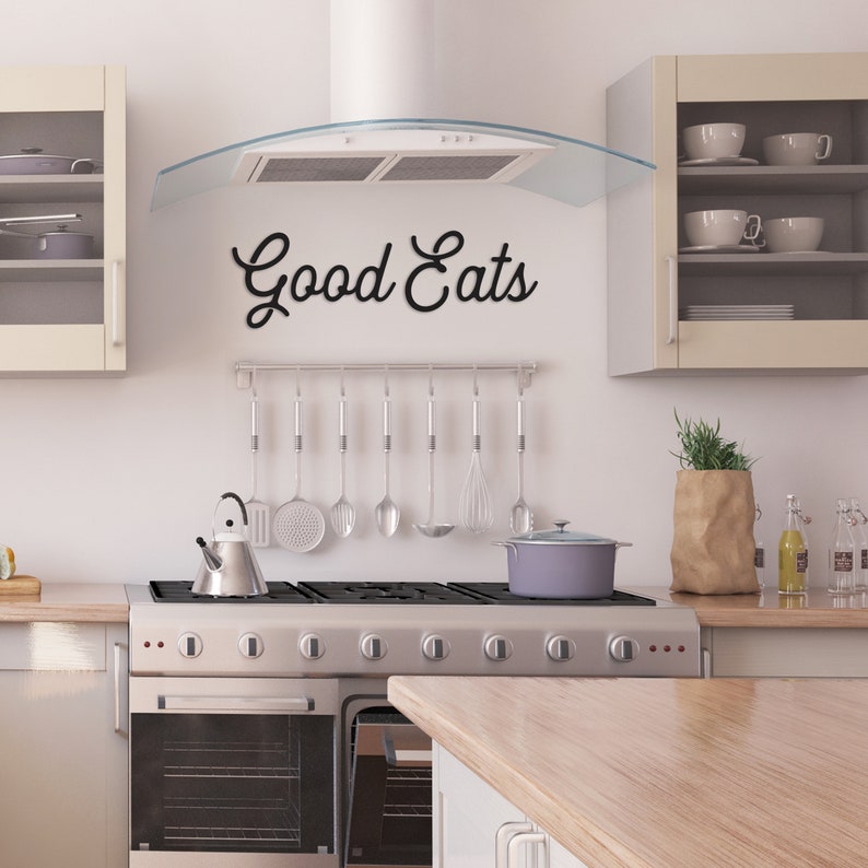 Good Eats Metal Wall Art Eat Sign Metal Home Kitchen Etsy