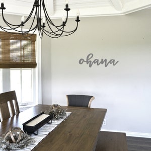 ohana Metal Sign  Metal Wall Art  ohana Sign  Metal Words  family  Disney fans - hawaiian - hawaiian words - Simply Inspired - Entryway