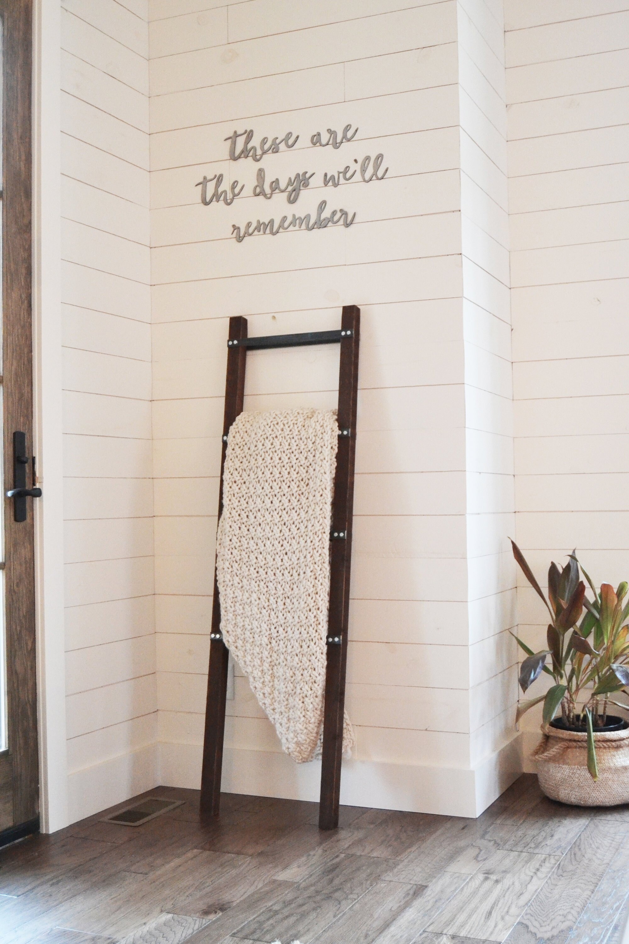 Blanket Ladder Metal and Wood Blanket Ladder Metal Ladder Etsy