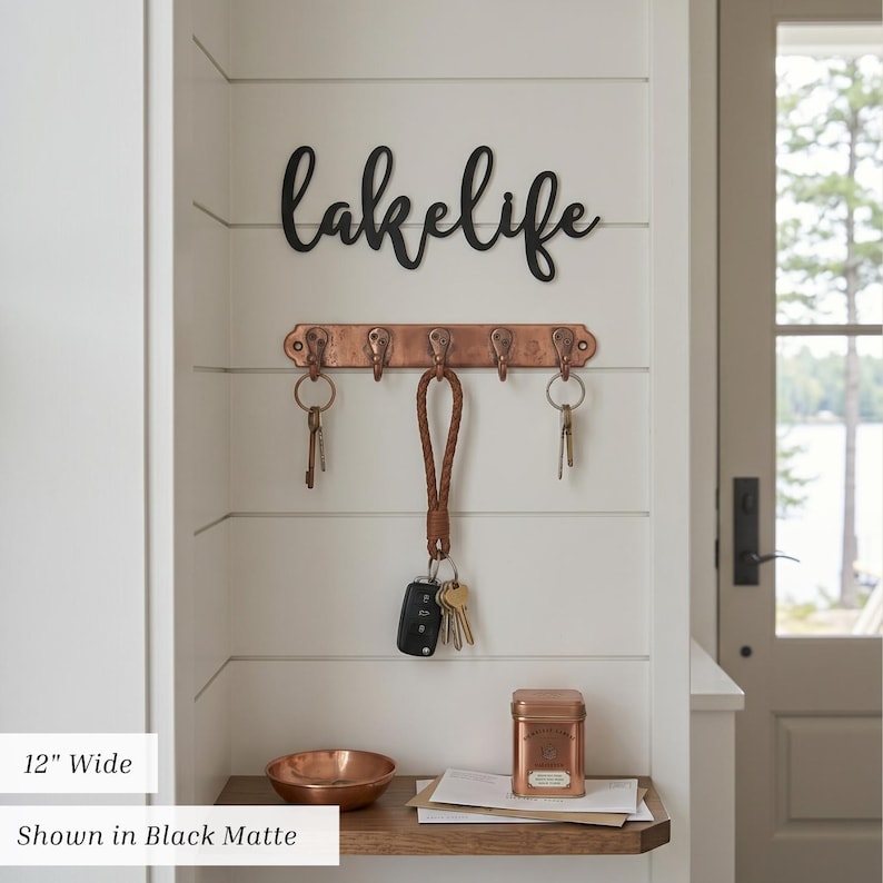 Metal Wall Decor Lake House Sign Lake House Decor Personalized Cabin Sign Custom Lake House Sign Lake Life Wall Art Cabin Wall Decor image 8