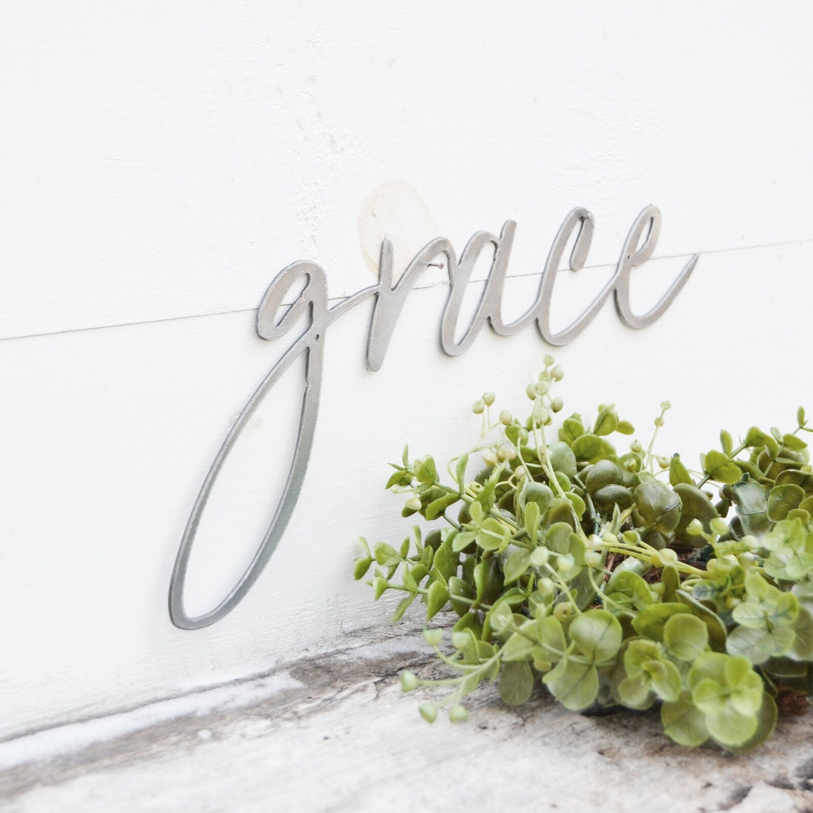 Grace Metal Sign Metal Wall Art grace Sign Metal Words Etsy
