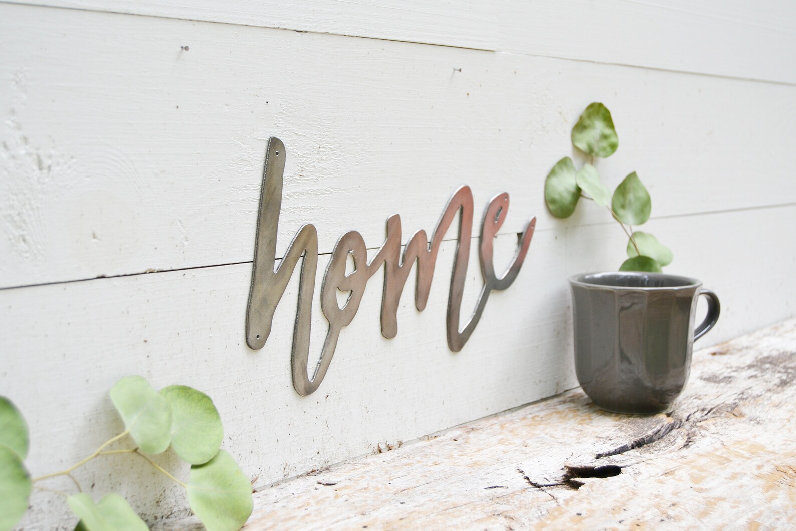 Home Metal Sign Metal Wall Art Home Sign Metal Words Etsy