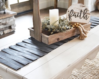 Wooden Table Runner - Rustic Home Decor - Tabletop Centerpiece - Tabletop Decor - Farmhouse Decor - Wood Decor -  Shop Simply Inspired-black