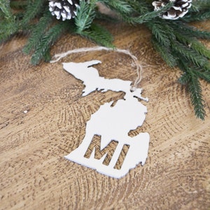 Michigan Metal Ornament  Christmas Tree Decor  Michigan  Christmas Ornament  Tree Ornament  Christmas - State - Ornament - Home