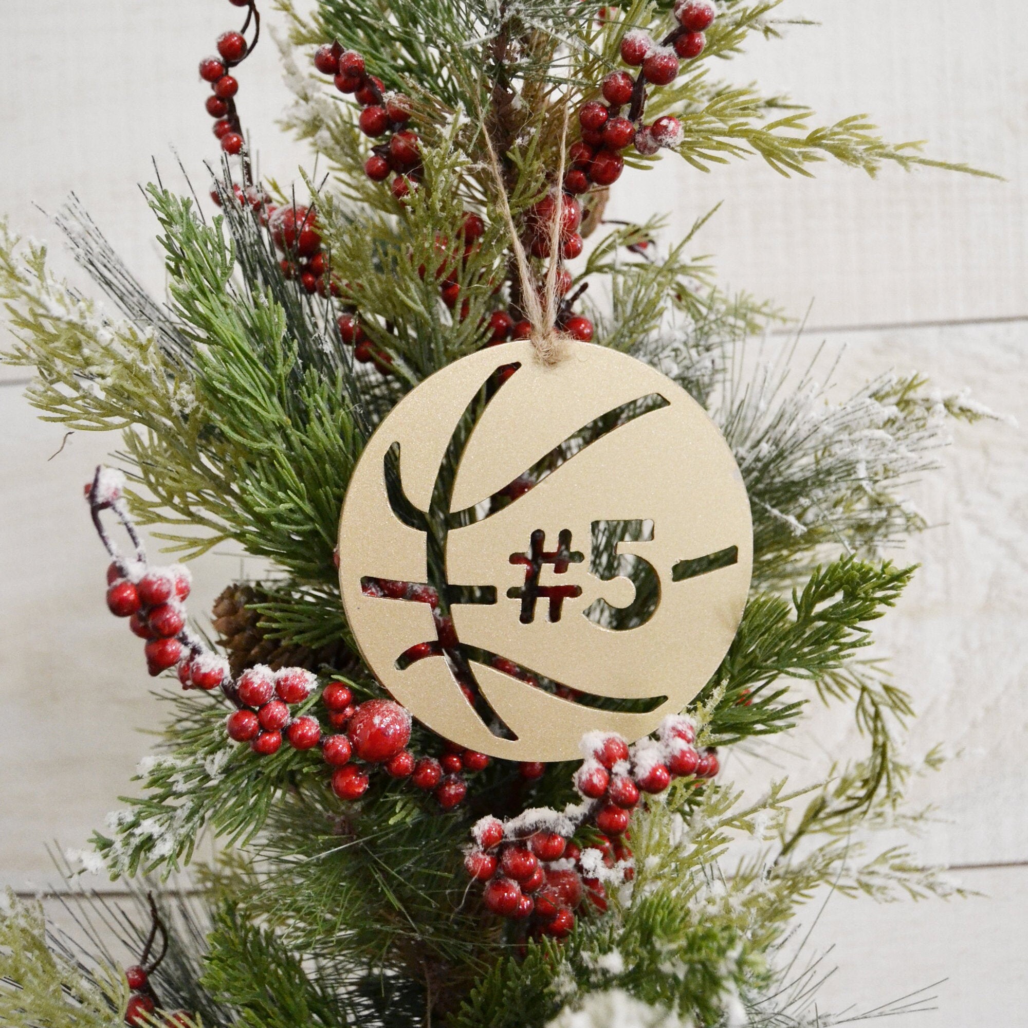 Basketball Metal Ornament Christmas Tree Decor Basketball Etsy