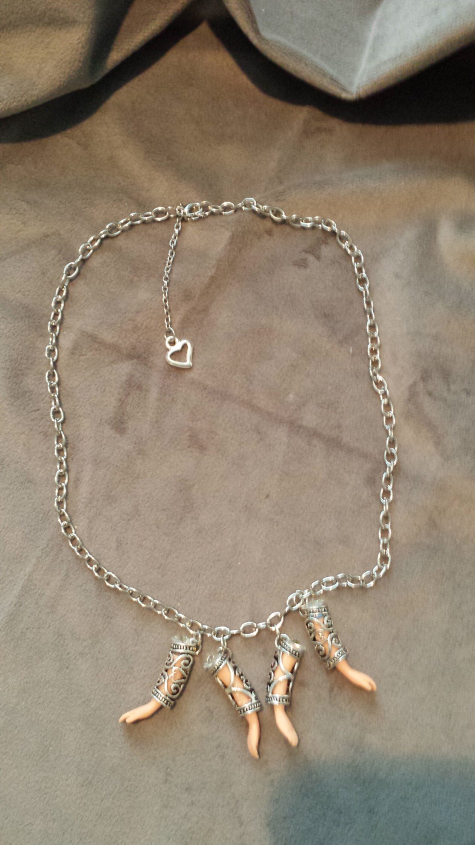 Doll Hand Necklace Etsy