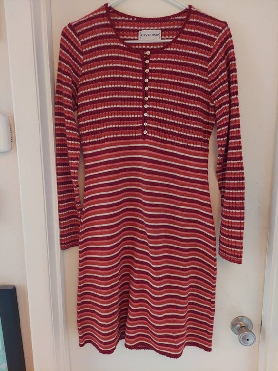 Vintage 60s Gay Gibson knit dress - image 1