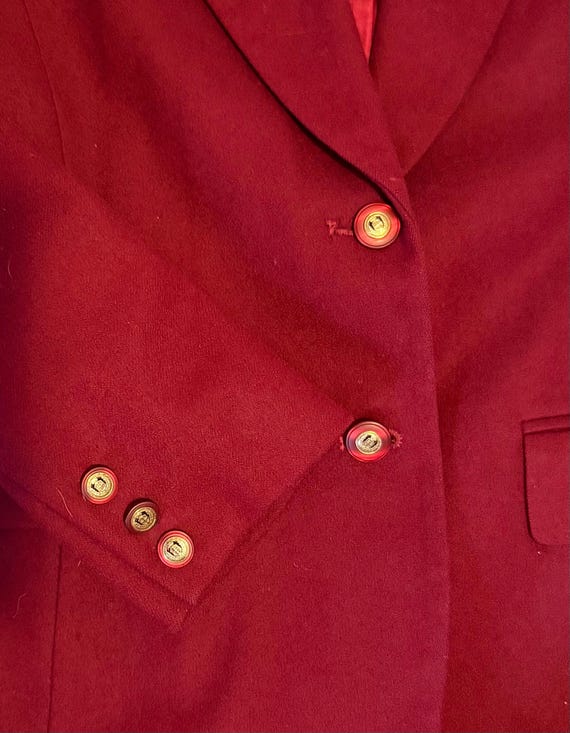 Red Petite Pendleton Wool Blazer – Size 10 - image 4