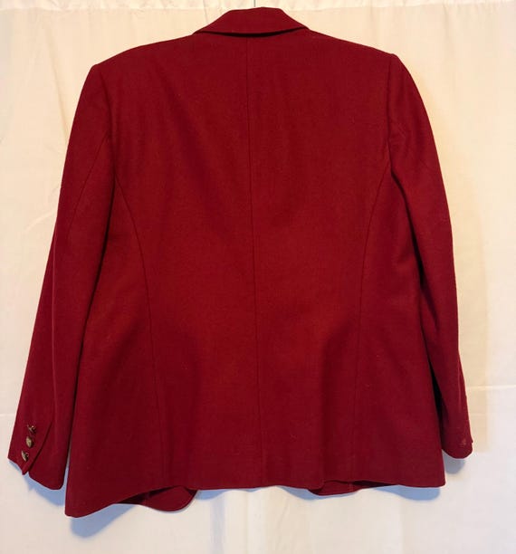 Red Petite Pendleton Wool Blazer – Size 10 - image 2