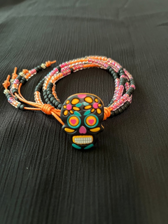Dia de los muertos bracelet discount
