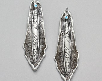 Unique Long Earrings, Handmade Sedona Earrings by Arizona Jeweler, Monte Voepel