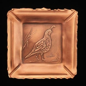 Quail Tray, 4&quot; x 4&quot;, Personalization Available.  QUR44