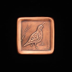 Quail Tile, 3&quot; x 3&quot; x 1/4&quot;, Copper.  QUT33