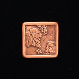 Vineyard Tile, 3&quot; x 3&quot; x 1/4&quot;, Copper.  VYT33