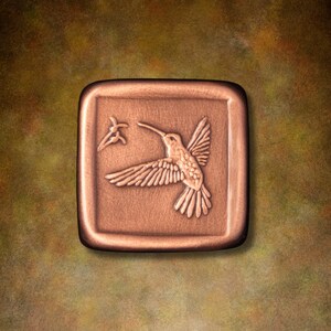 Hummingbird Knob, Facing Left, 1.5" x 1.5", Copper