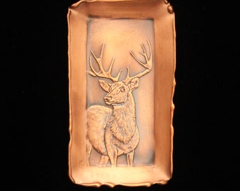 Elk Mini Tile/Tray, 2" x 3.5", Copper, Personalization Available.