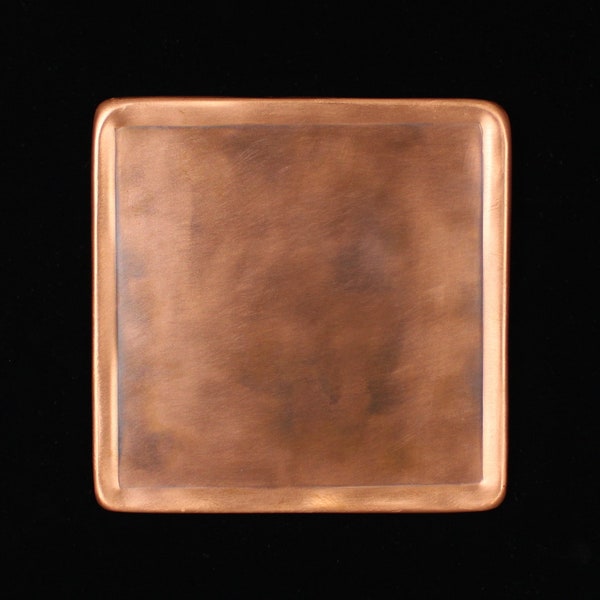 Blank Copper Tile with Border, 6" x 6" x 1/4, Sold Individually.