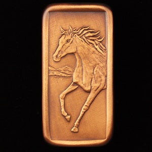 Horse Cabinet Pull, Facing Left, 1.5&quot; x 3&quot;, Copper