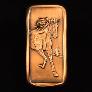 Horse Cabinet Pull, Facing Right, 1.5" x 3", Copper