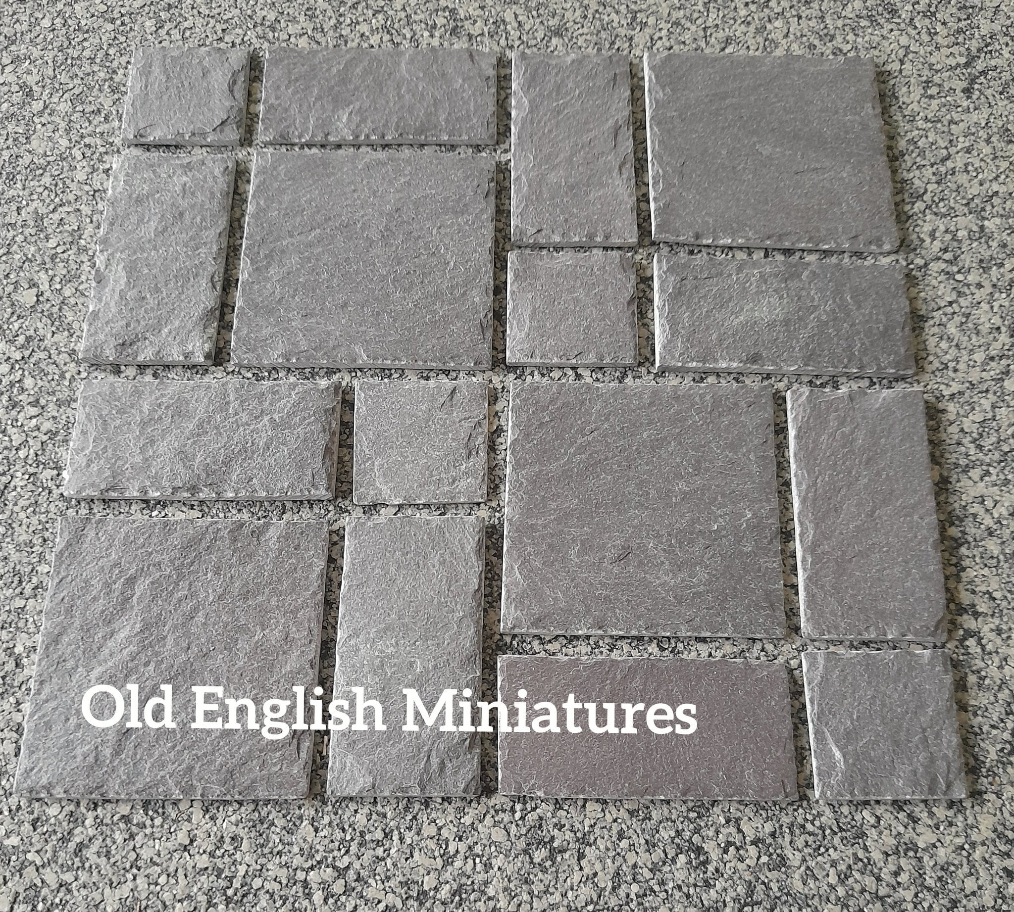 Real slate miniature flagstones, over 80 years old for dolls house floors, model railways, battlefields,war games,mosaic, wall art, crafts