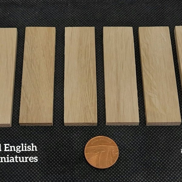 Dolls house miniature real solid light Oak stair treads, 12 pieces, contemporary dolls house, dolls house, model makers, modern dollshouse