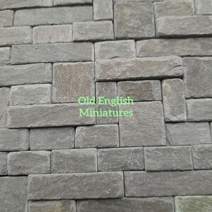 Real miniature vintage rustic slate slips for doll house flooring and walls or any miniature building projects like model making architectural models, model castle,  hand crafted and hand split using traditional age old methods by Old English Miniatures from reclaimed vintage slate over 100years old, available from my Etsy store