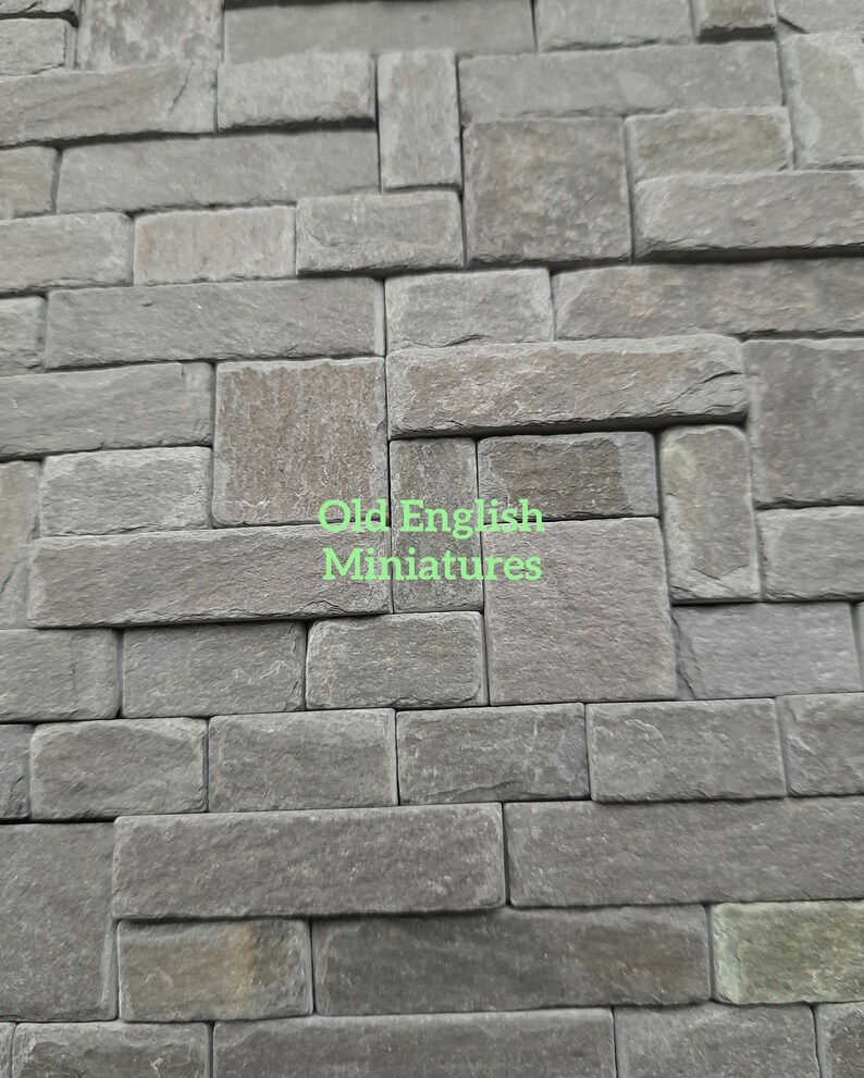 Real miniature vintage rustic slate slips for doll house flooring and walls or any miniature building projects like model making architectural models, model castle,  hand crafted and hand split using traditional age old methods by Old English Miniatures from reclaimed vintage slate over 100years old, available from my Etsy store