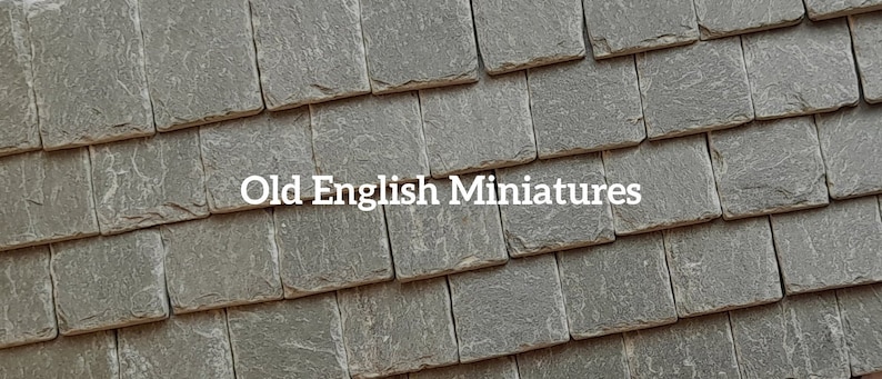 Real miniature rustic tiny slate roofing tiles for doll house or any miniature building projects,  rare green in colour,  hand crafted by Old English Miniatures from reclaimed materials,  hand split and feather edged using age-old traditional methods, great for many other miniature building projects,  dollshouse floor or wall,  Art, Mosaics,  architectural models,  model castle,  model making,