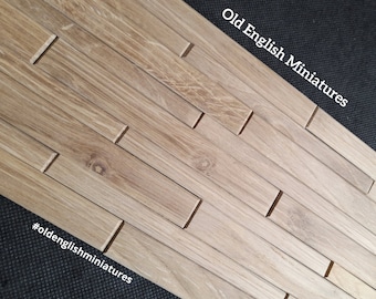 Dolls house real solid miniature vintage Oak bevel edges floor boards, fairy house , dolls farmhouse, model making, Mosaics, Art, dollhouse